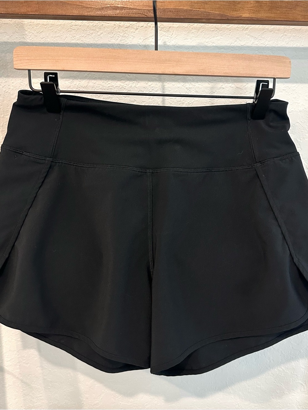 Black High Rise Running Shorts Built-In Liner Size S - Picture 4 of 6